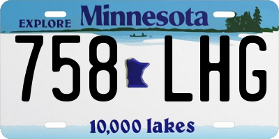 MN license plate 758LHG