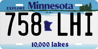 MN license plate 758LHI
