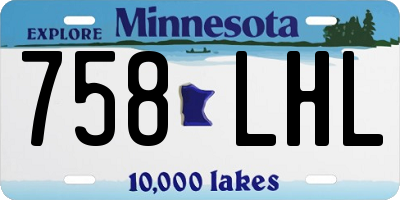 MN license plate 758LHL