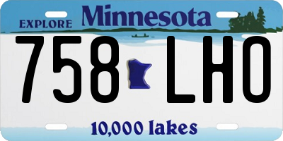 MN license plate 758LHO