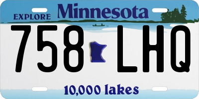 MN license plate 758LHQ