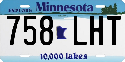 MN license plate 758LHT