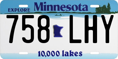 MN license plate 758LHY