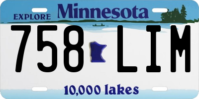 MN license plate 758LIM