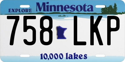 MN license plate 758LKP