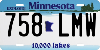 MN license plate 758LMW