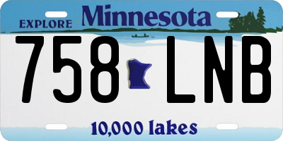 MN license plate 758LNB