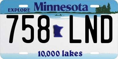 MN license plate 758LND