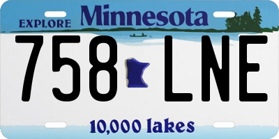 MN license plate 758LNE