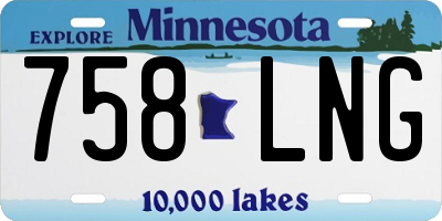 MN license plate 758LNG