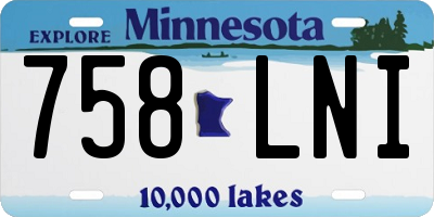 MN license plate 758LNI