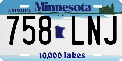 MN license plate 758LNJ