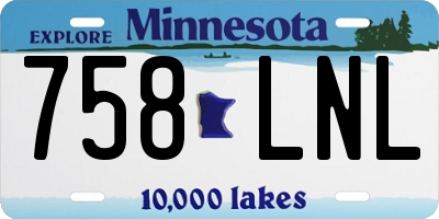 MN license plate 758LNL