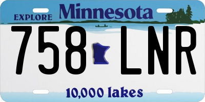 MN license plate 758LNR