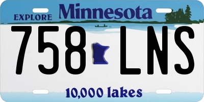 MN license plate 758LNS