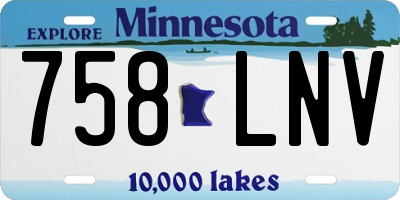 MN license plate 758LNV