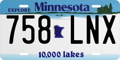 MN license plate 758LNX