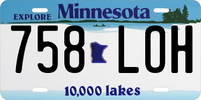 MN license plate 758LOH