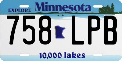 MN license plate 758LPB