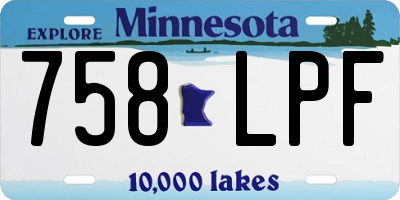 MN license plate 758LPF