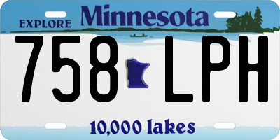 MN license plate 758LPH