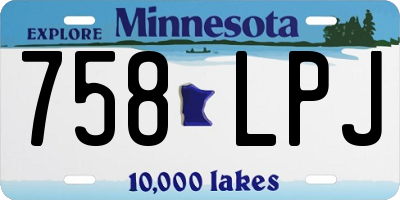 MN license plate 758LPJ