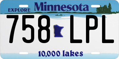 MN license plate 758LPL