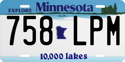 MN license plate 758LPM