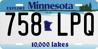 MN license plate 758LPQ