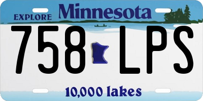 MN license plate 758LPS