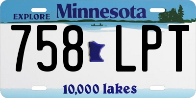 MN license plate 758LPT