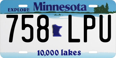 MN license plate 758LPU