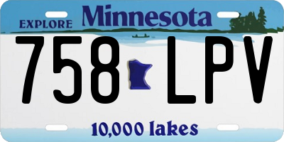 MN license plate 758LPV
