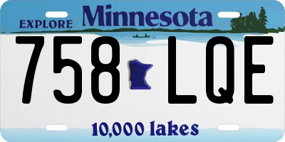 MN license plate 758LQE