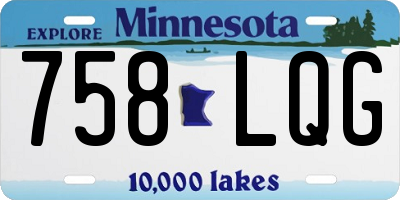MN license plate 758LQG