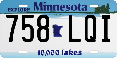 MN license plate 758LQI