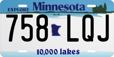 MN license plate 758LQJ