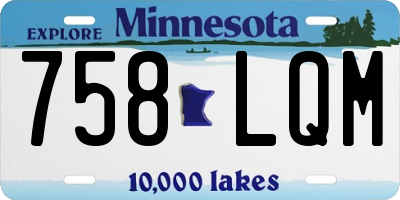 MN license plate 758LQM