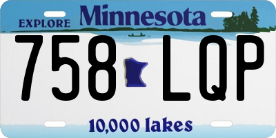 MN license plate 758LQP