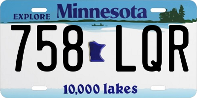 MN license plate 758LQR