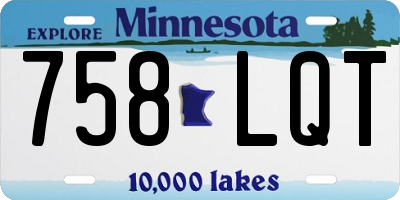 MN license plate 758LQT