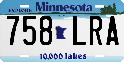 MN license plate 758LRA