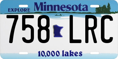MN license plate 758LRC