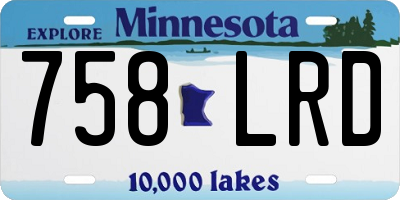 MN license plate 758LRD