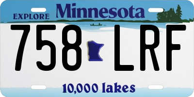 MN license plate 758LRF