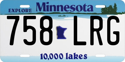 MN license plate 758LRG