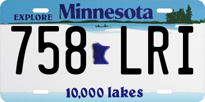 MN license plate 758LRI