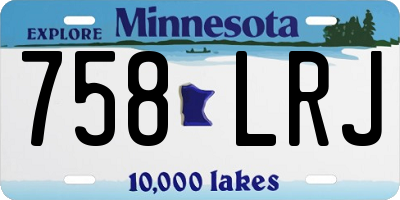 MN license plate 758LRJ