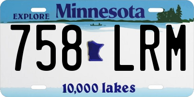 MN license plate 758LRM
