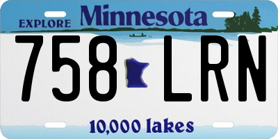 MN license plate 758LRN